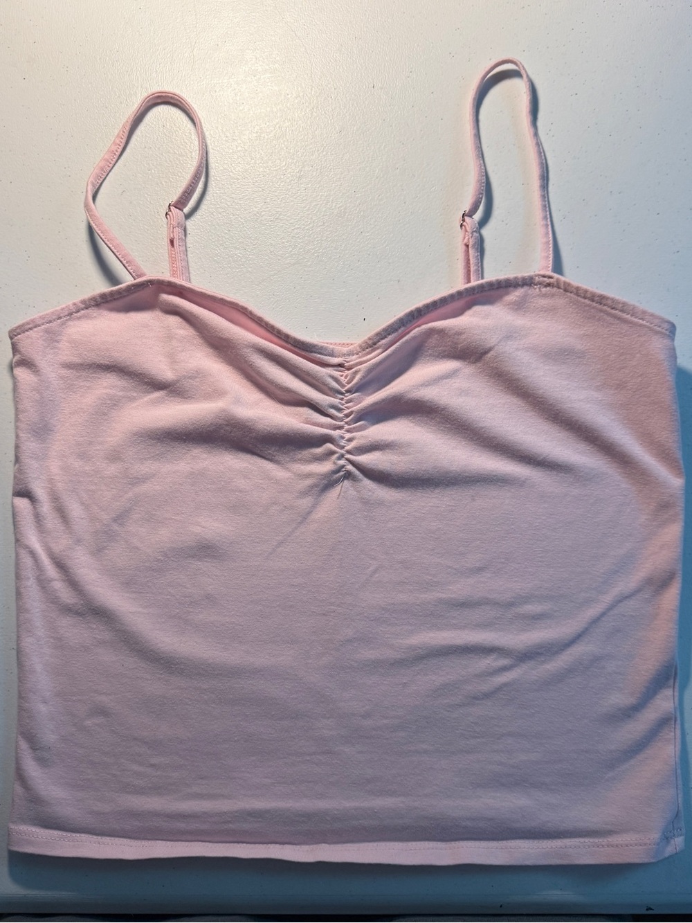 Forever 21 Light Pink Ruched Cami Tank